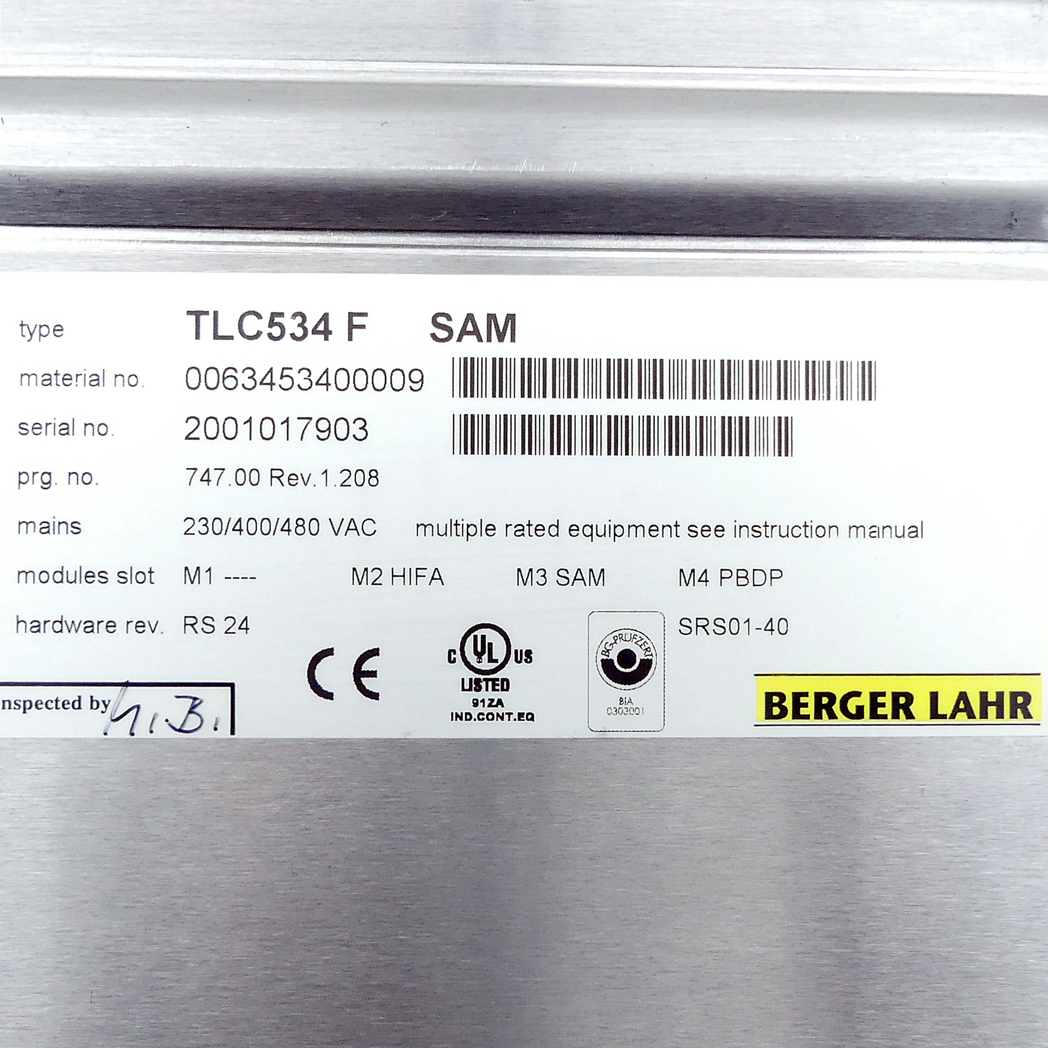 Positioning controller for 3-phase AC servo motors with Profibus-DP fieldbus interface and SAM safety module TLC534F -/HIFA/SAM/PBDP  