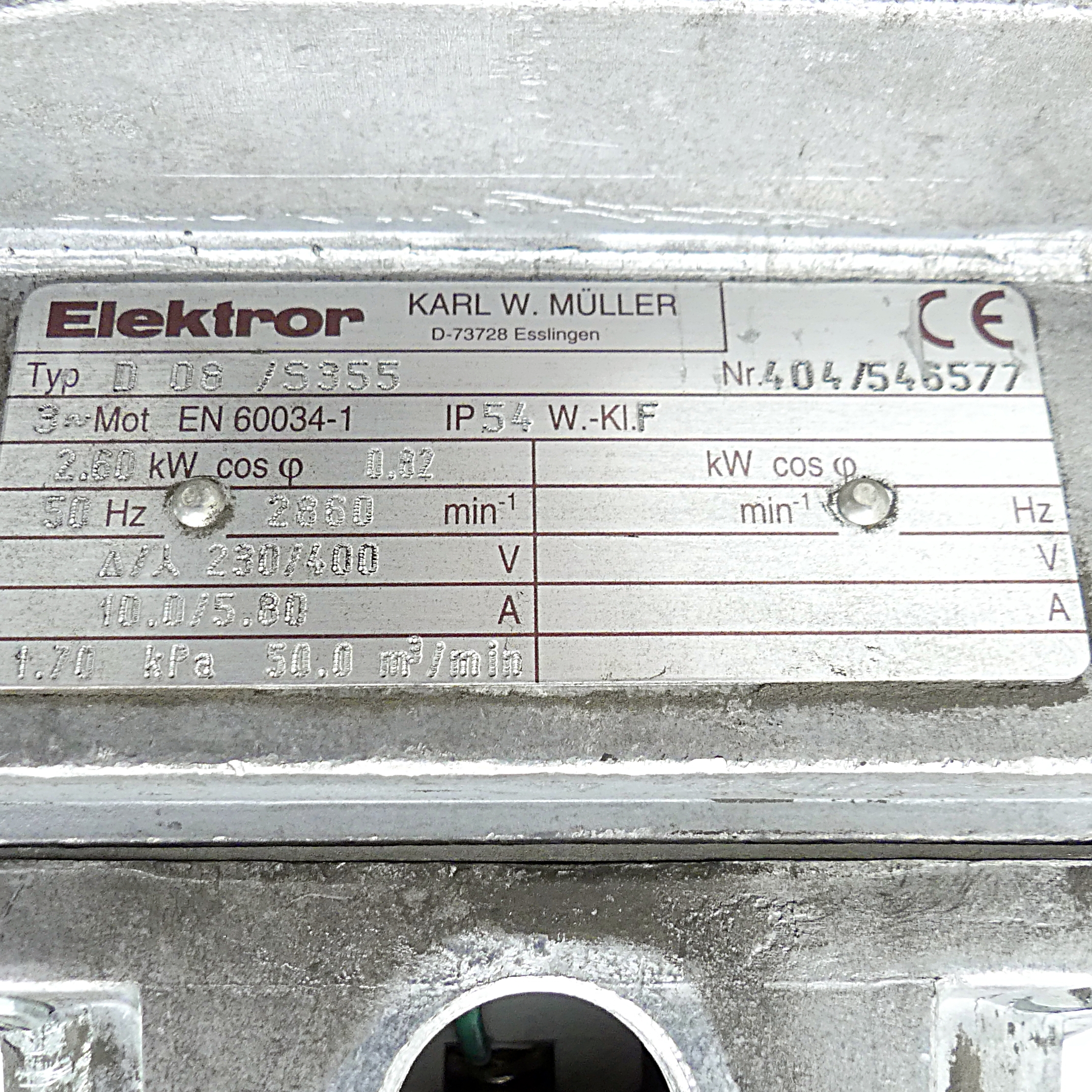 Drehstrommotor D 08 /S355 