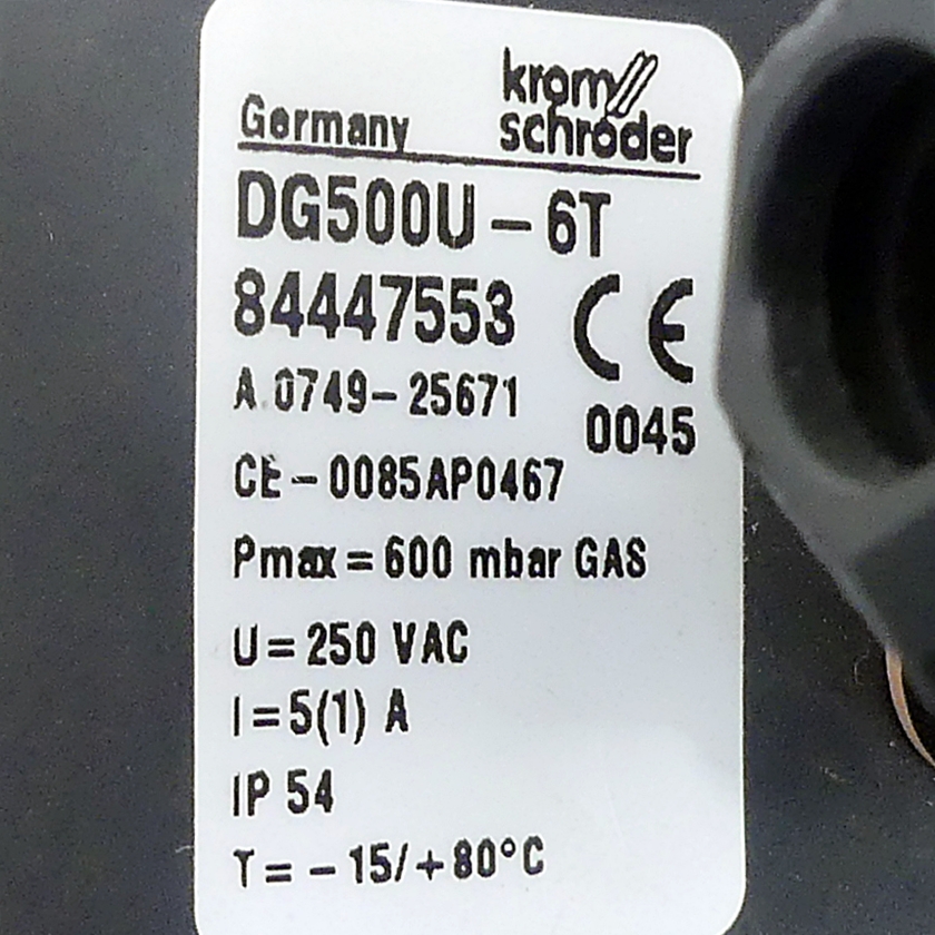 Pressure Switch DG500U-6T 