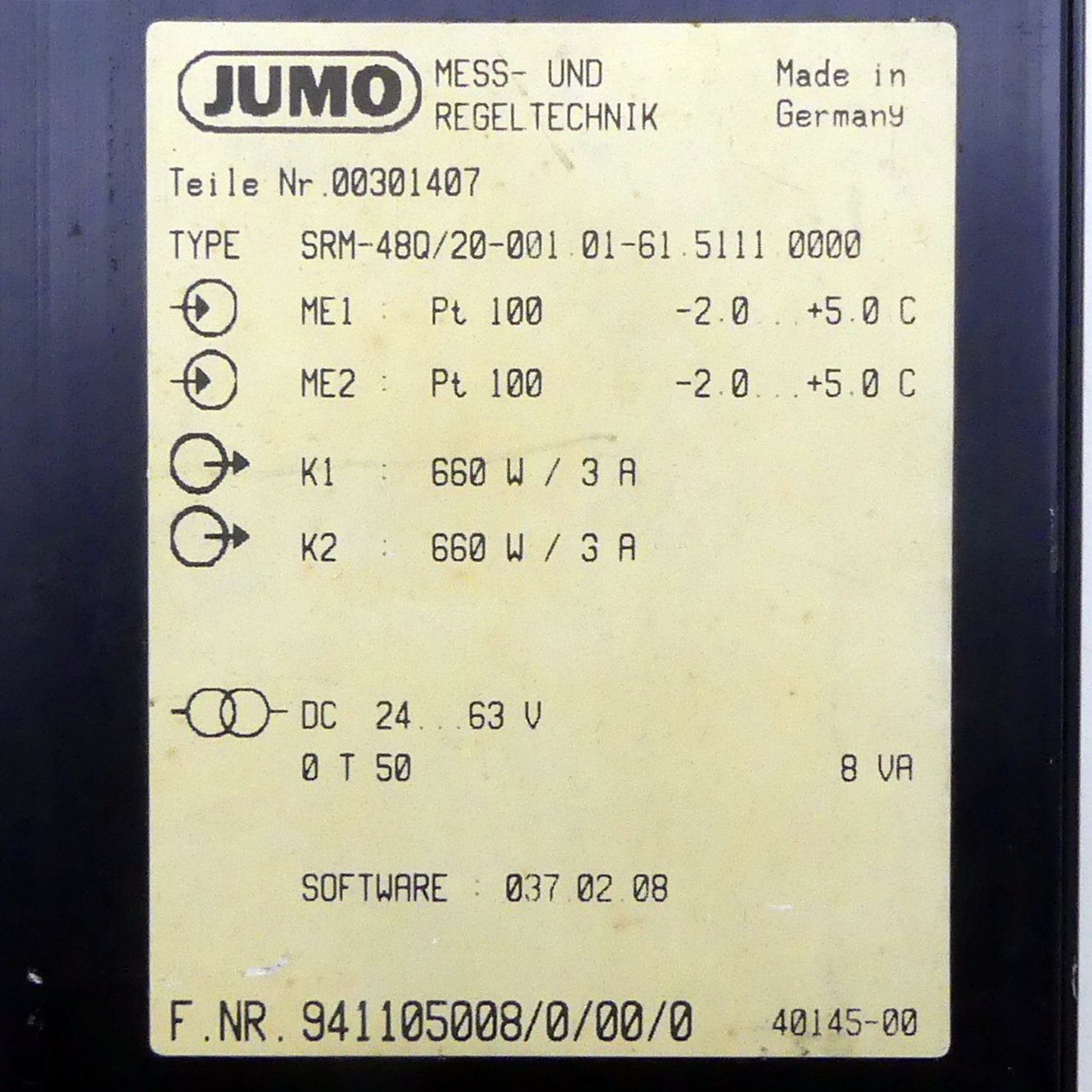 Temperature controller SRM-48Q/20.001.01-61.5111.0000 