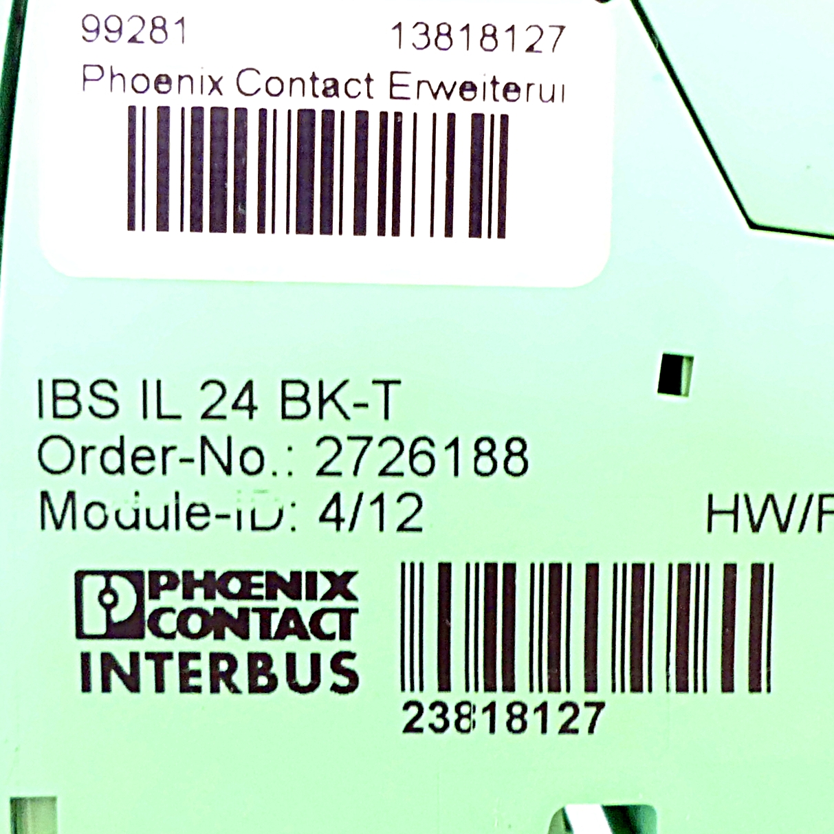 inline terminal IBS IL 24 BK-T 