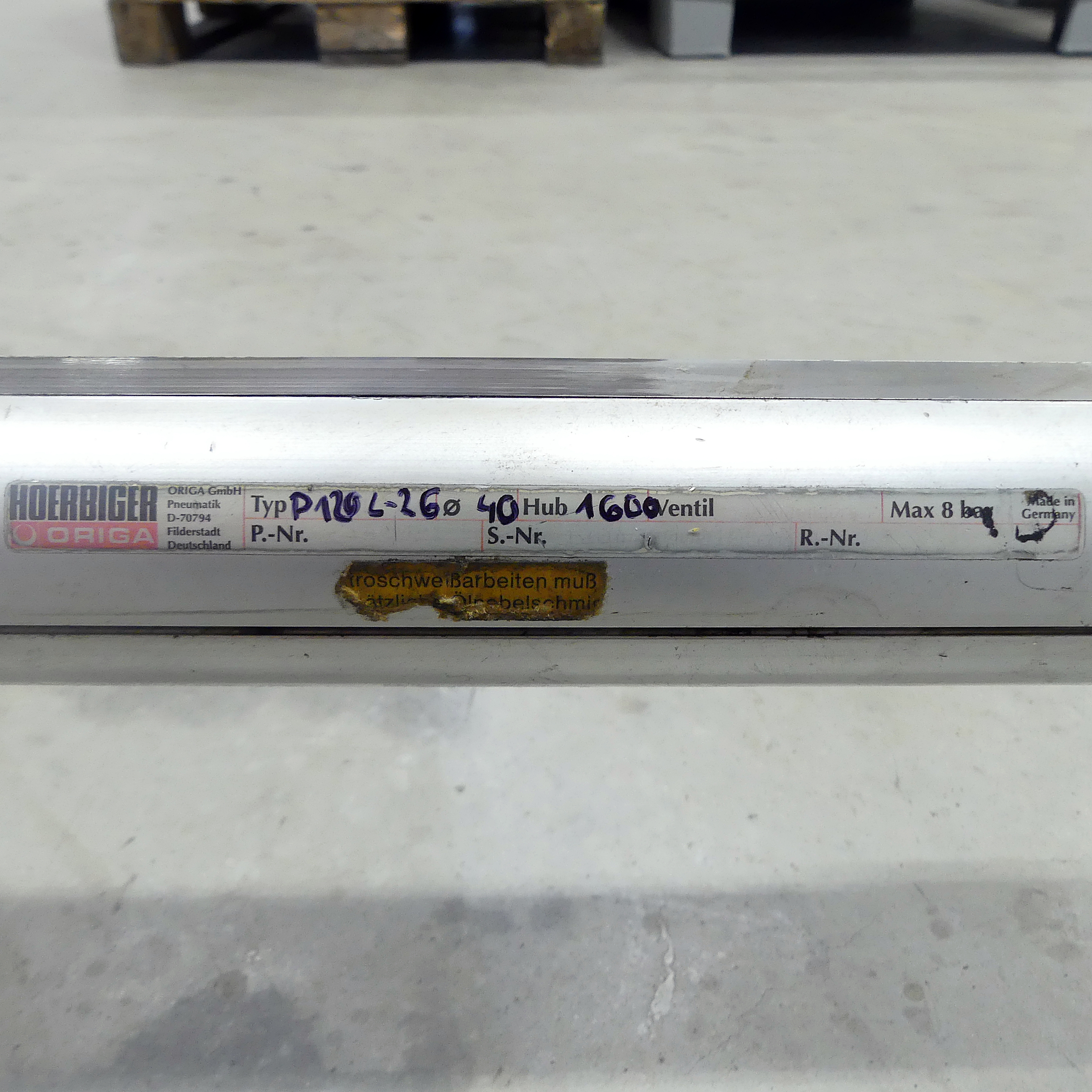 Kolbenstangenloser Pneumatikzylinder P120L-26 