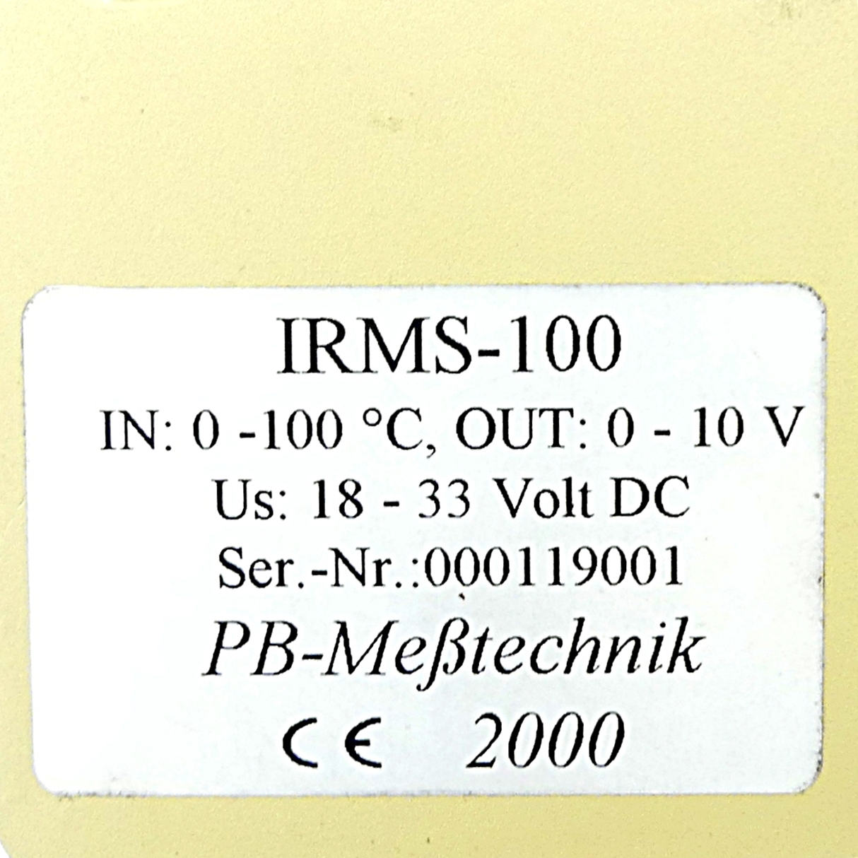 Sensor IRMS-100 