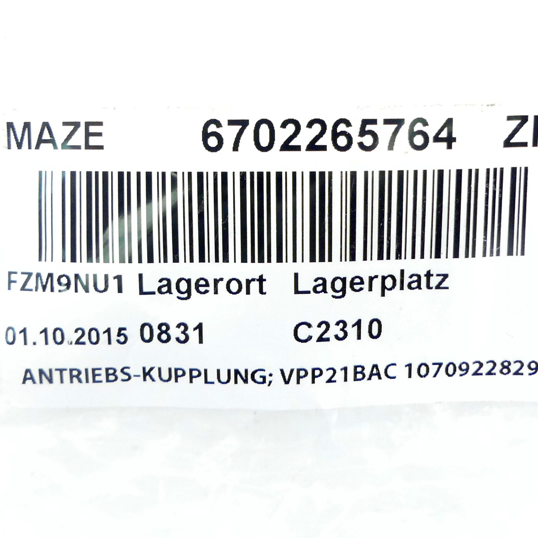 Antriebs-Kupplung VPP21BAC 