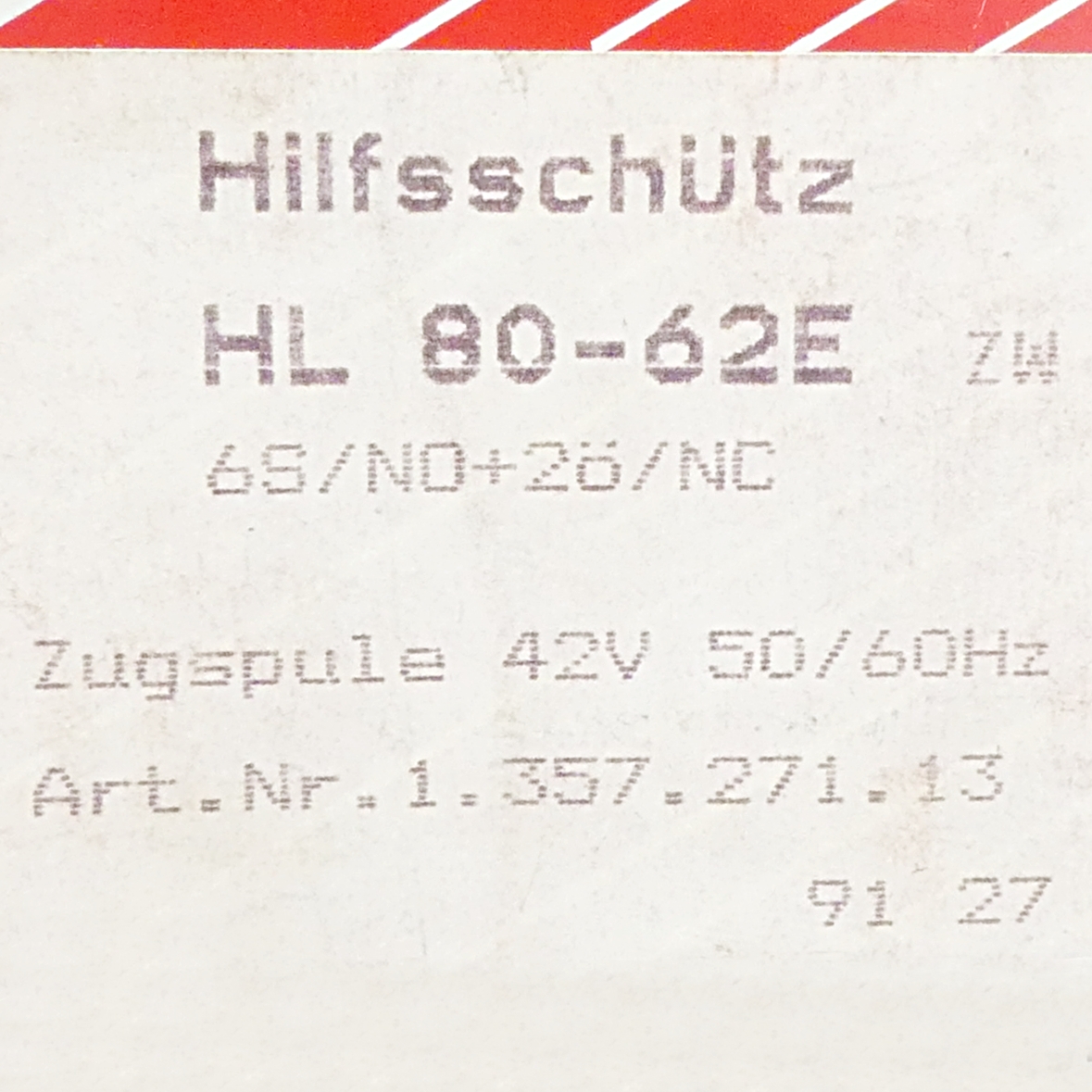 Hilfsschütz HL 80-62E 