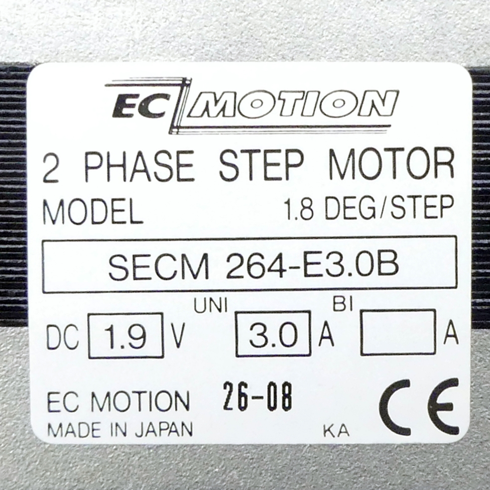 NEMA23 2-phase stepper motor 1.8° 0.39Nm Strands: 8 3.0A 2 shaft ends: 6.35mm  