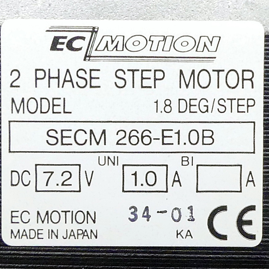 NEMA23 2-phase stepper motor 1.8° 0.9Nm Strands: 8 1.0A 2 shaft ends: 6.35mm  