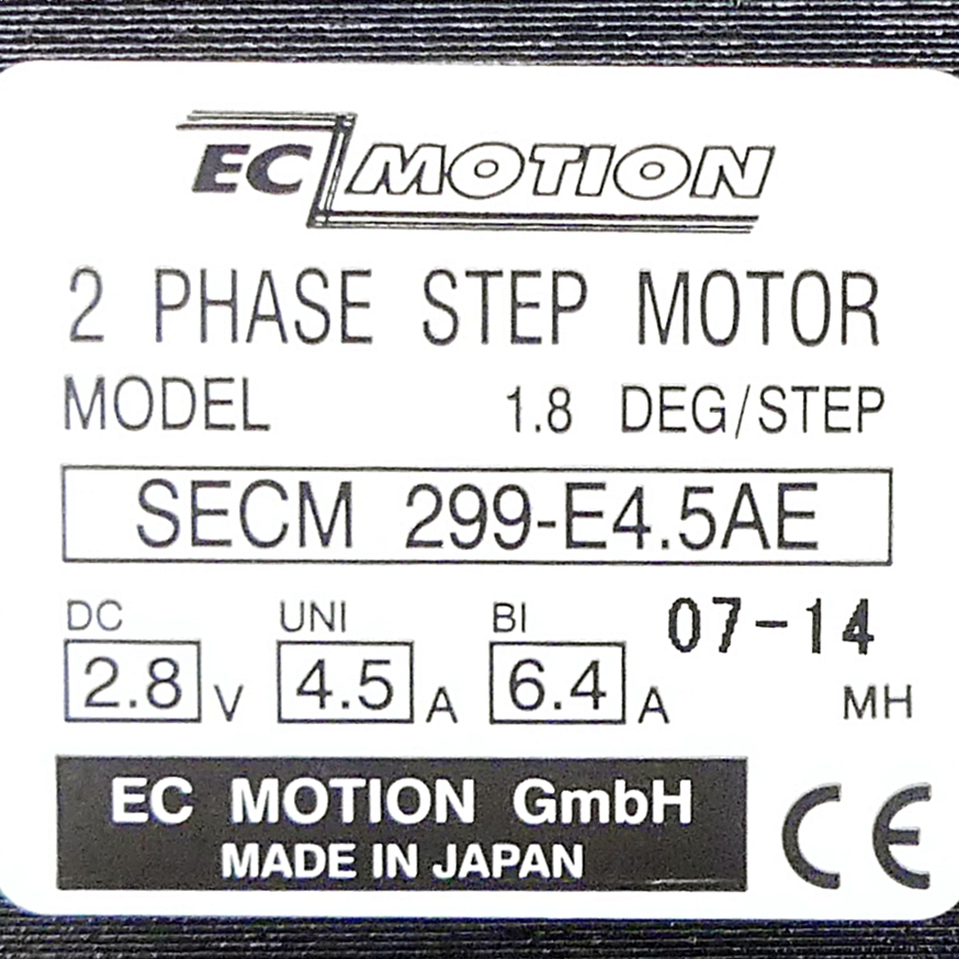 NEMA34 2-Phasen-Schrittmotor 1.8° 5.4Nm Litzen:8 4.5A Frontwelle:14mm  