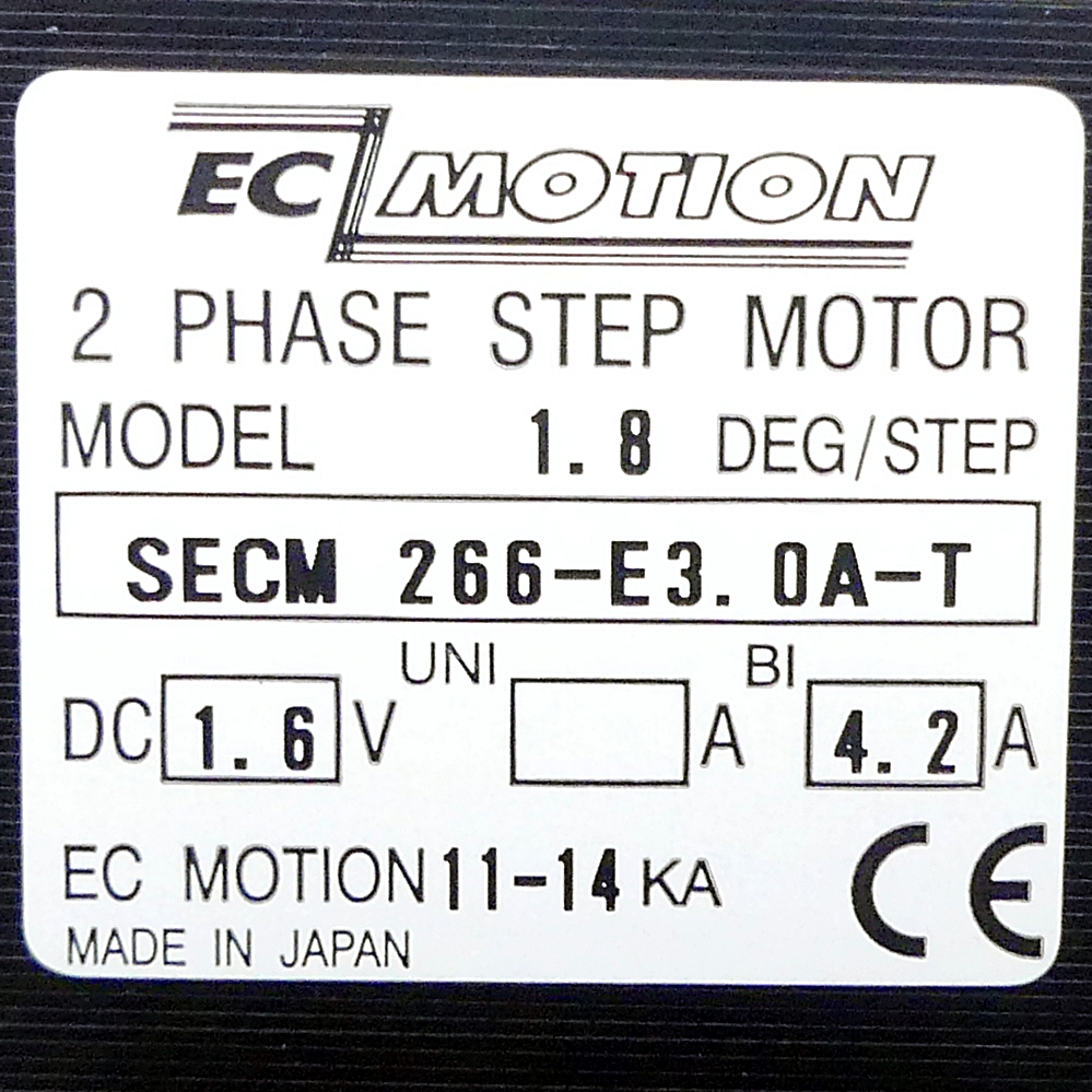 NEMA23 2-phase stepper motor 1.8° 0.9Nm Junction box 3.0A Front shaft: 6.35mm  
