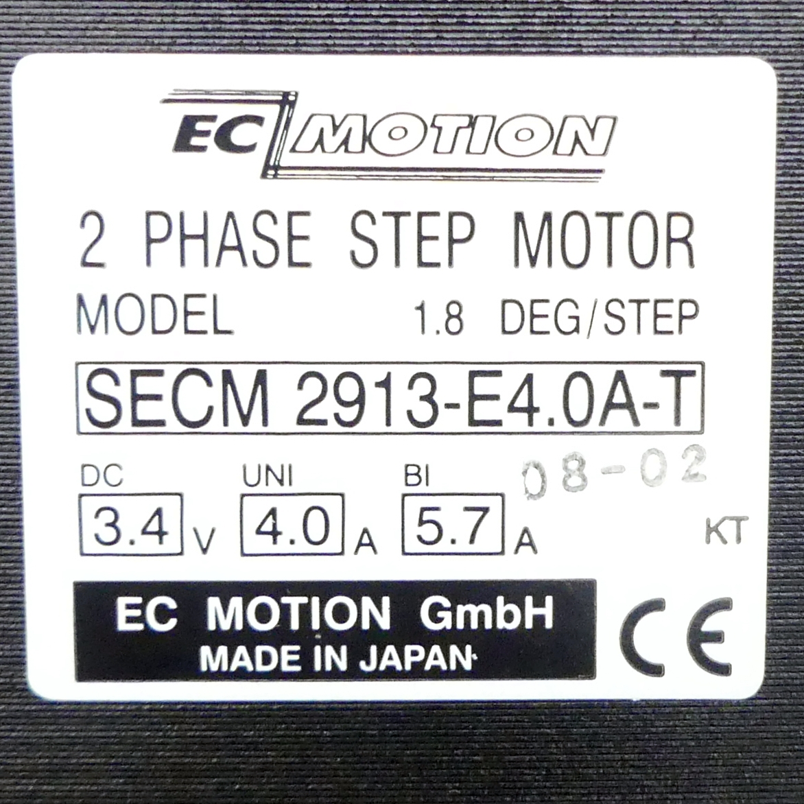 NEMA23 2-Phasen-Schrittmotor 1.8° 7.4Nm Anschlußkasten 4.0A Frontwelle:14mm  