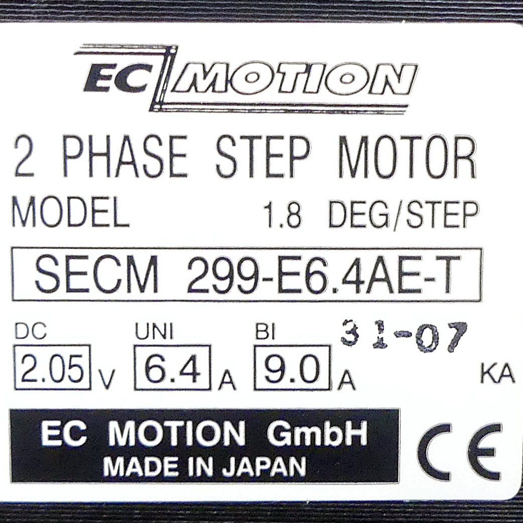 NEMA34 2-Phasen-Schrittmotor 1.8° 5.0Nm Anschlußkasten 6.4A Frontwelle:14mm  