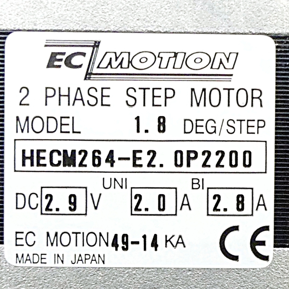 NEMA24 2-phase stepper motor 1.8° 0.85Nm Strands: 8 2.0A  Front shaft: 8mm Encoder line driver  