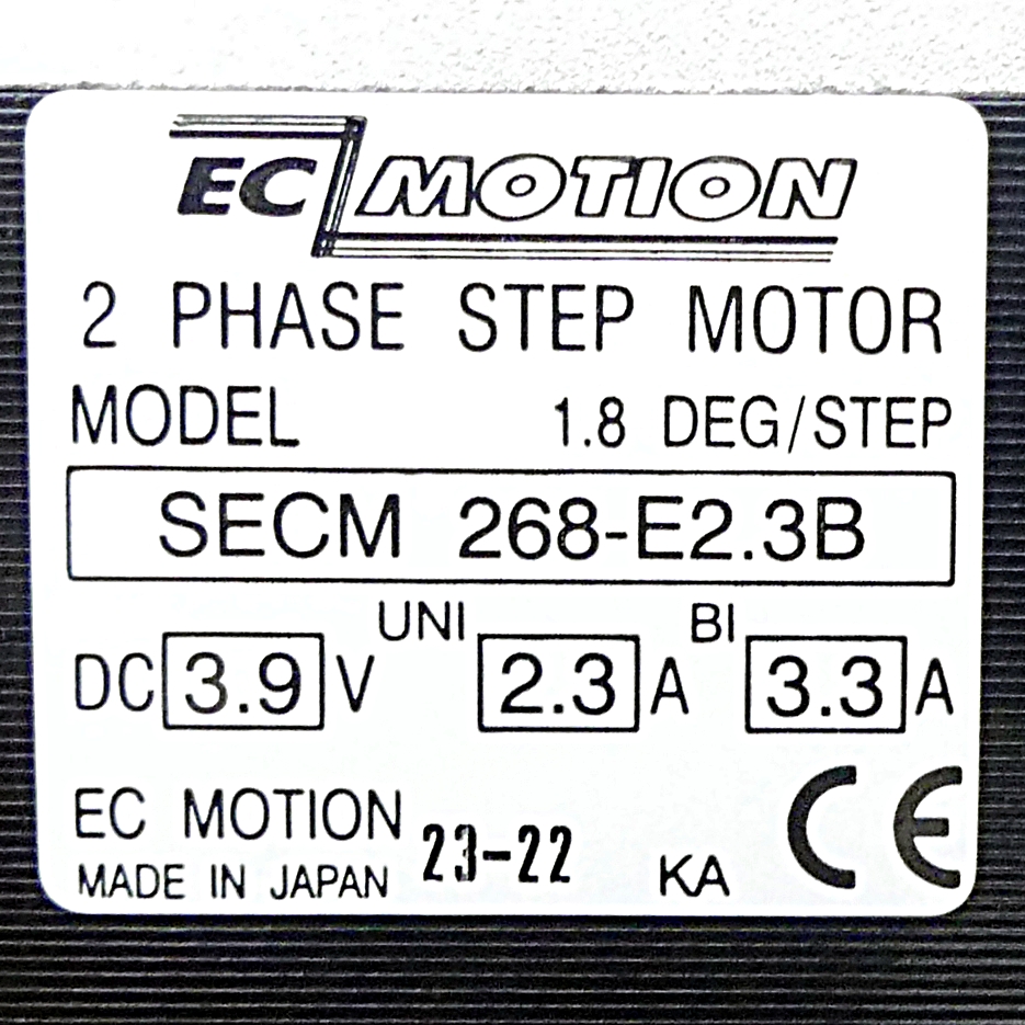 NEMA23 2-phase stepper motor 1.8° 1.35Nm Strands: 8 2.3A 2 shaft ends: 6.35mm  