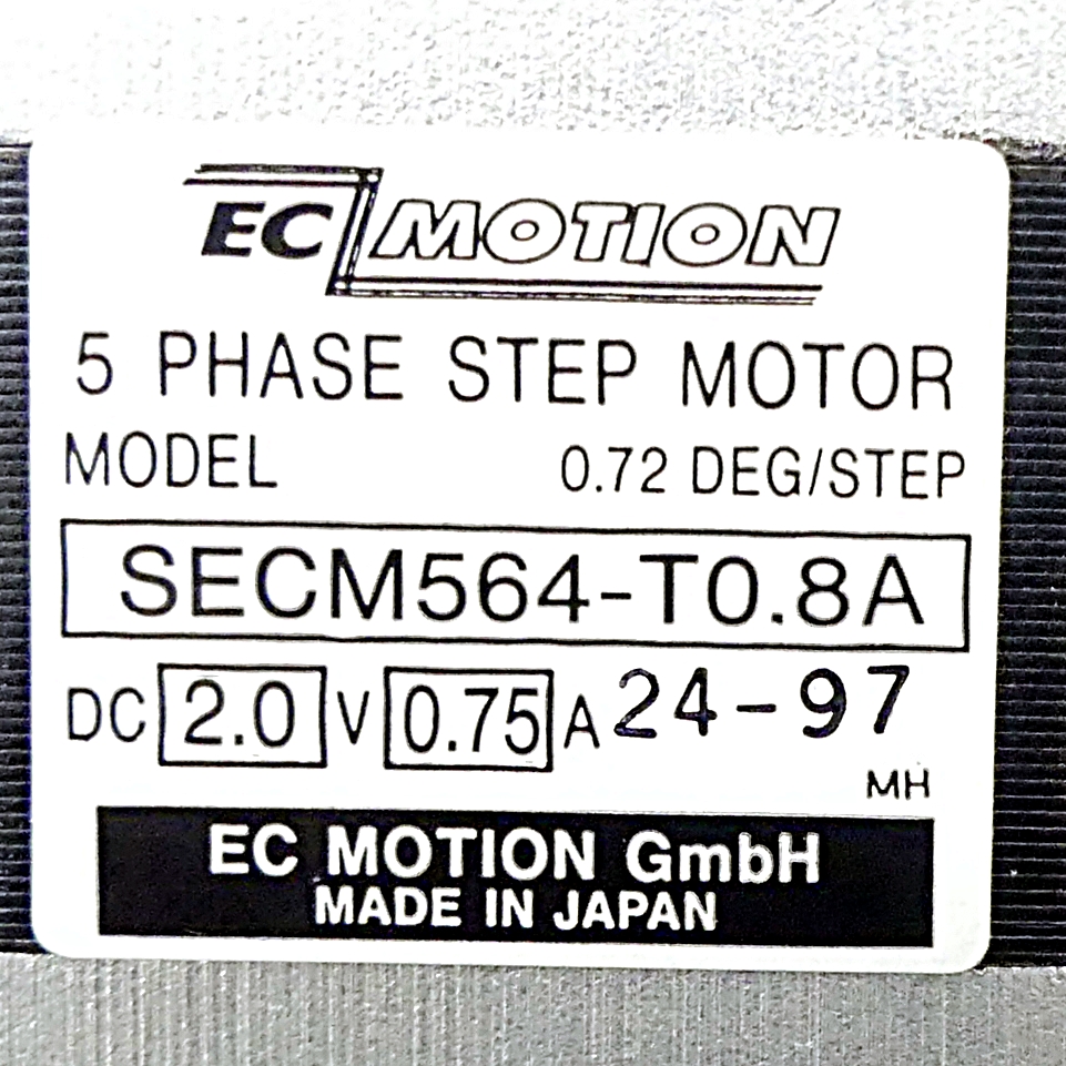 SIZE60 5-Phasen-Schrittmotor 0.72° 0.42Nm Anschlußkasten 0.75A Frontwelle:8mm  