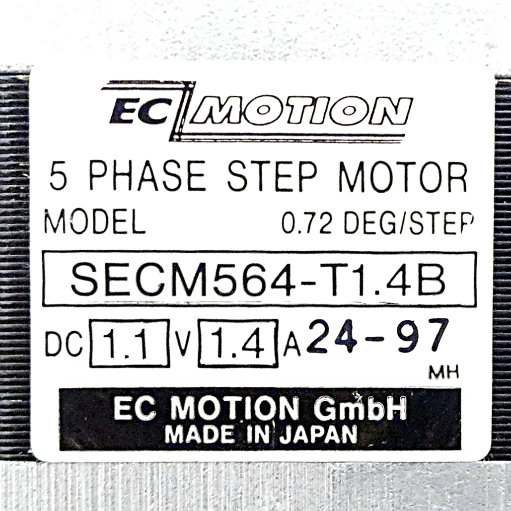 SIZE60 5-Phasen-Schrittmotor 0.72° 0.42Nm Anschlußkasten 1.4A 2-Wellenenden:8mm  