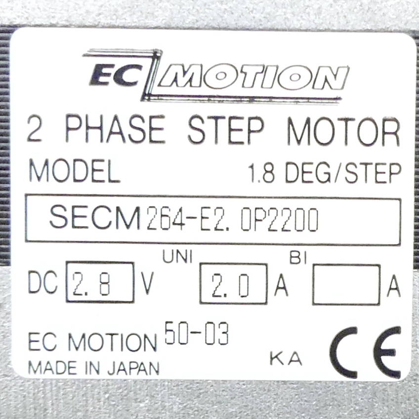 NEMA23 2-Phasen-Schrittmotor 1.8° 0.39Nm Litzen:8 2.0A Frontwelle:6.35mm Encoder Line Driver  
