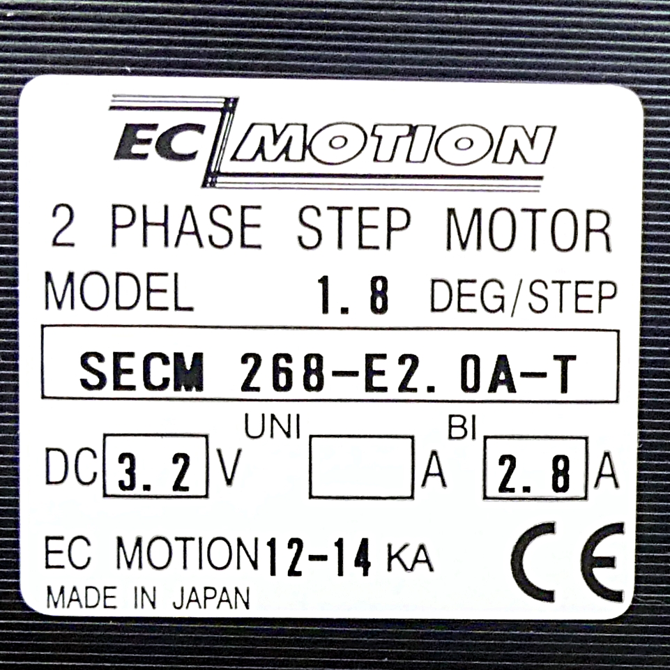 NEMA23 2-Phasen-Schrittmotor 1.8° 1.35Nm Anschlußkasten 2.0A Frontwelle:6.35mm  