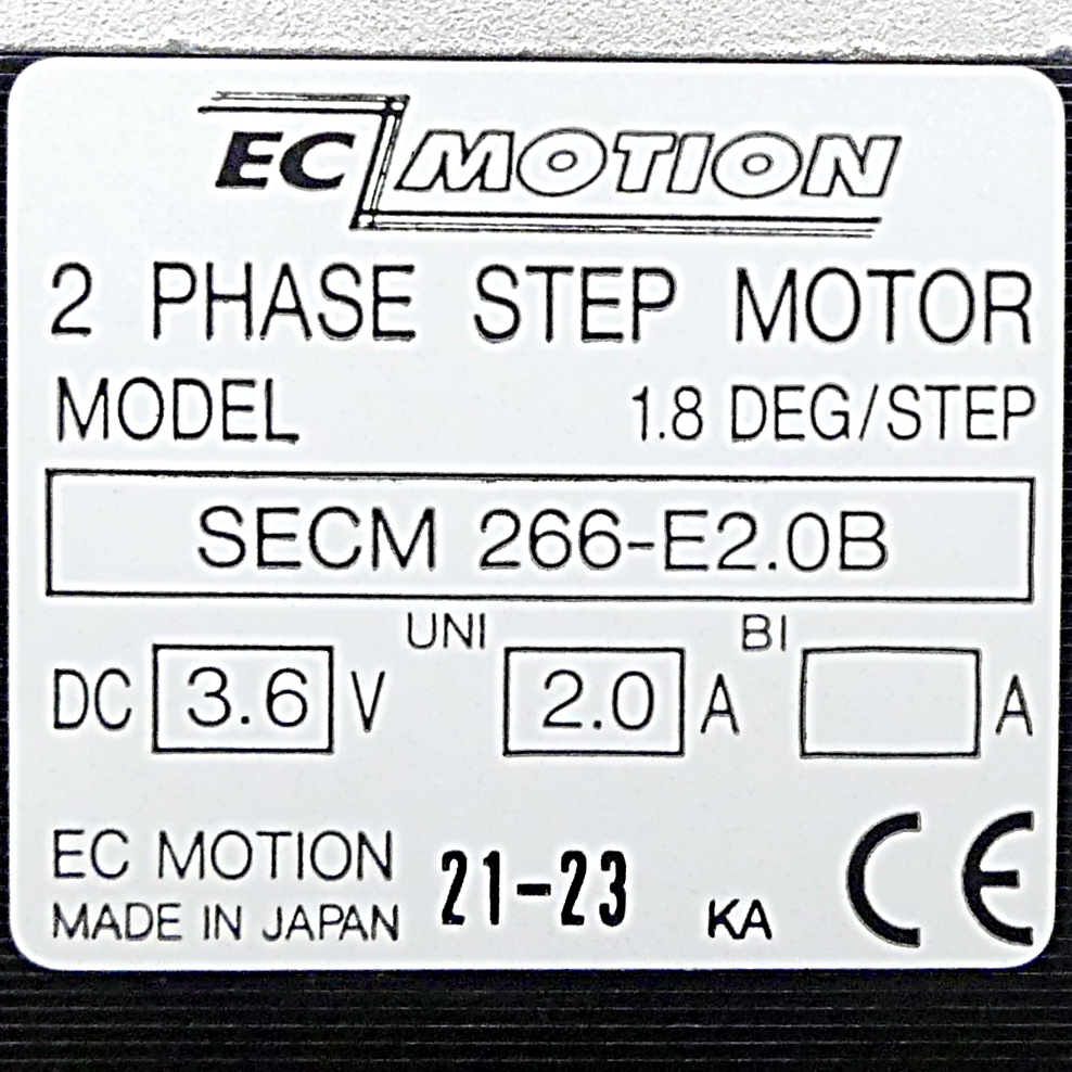 NEMA23 2-phase stepper motor 1.8° 0.9Nm Strands: 8 2.0A 2 shaft ends: 6.35mm  New FS