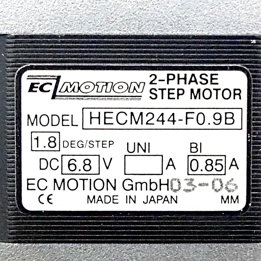 NEMA17 2-Phasen-Schrittmotor 1.8° 0.5Nm Litzen:4 0.85A 2-Wellenenden:5mm  Neu OVP