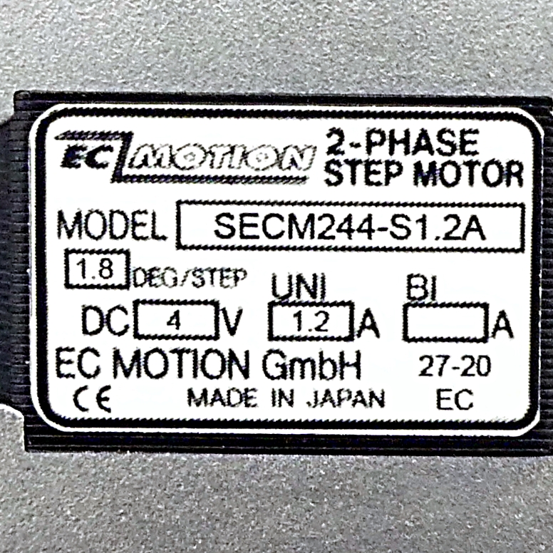 NEMA17 2-phase stepper motor 1.8° 0.26Nm Strands: 6 1.2A Front shaft: 5mm  