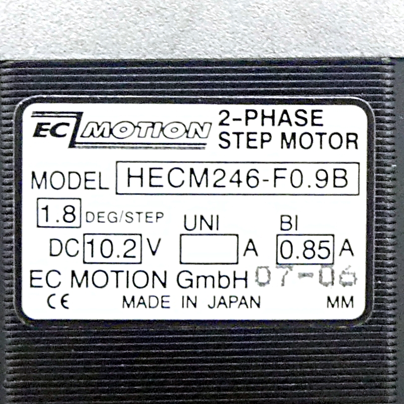 NEMA17 2-Phasen-Schrittmotor 1.8° 0.93Nm Litzen:4 0.85A2-Wellenenden:5mm  Neu OVP