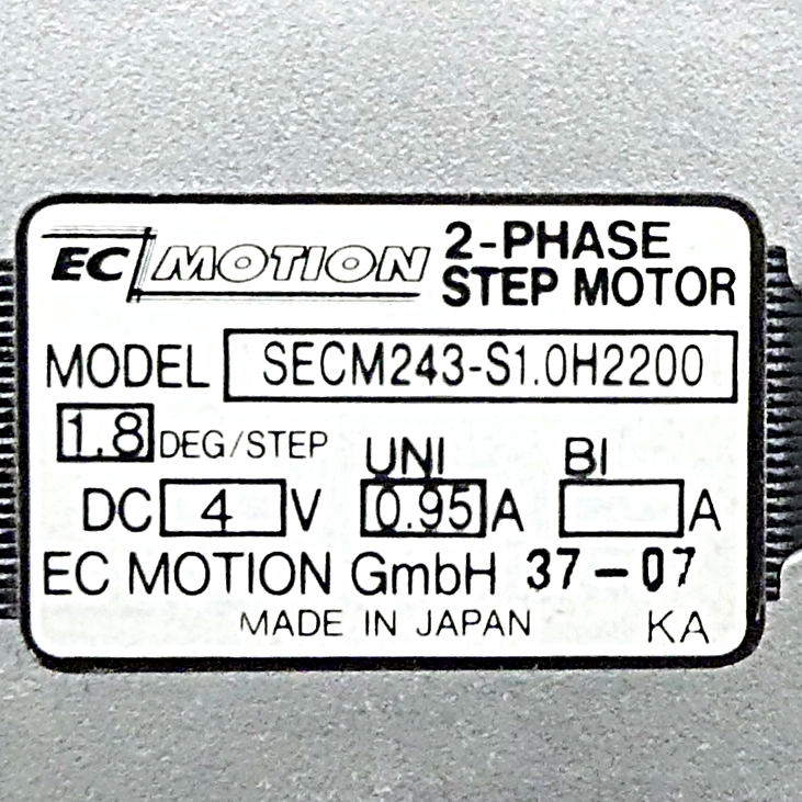 NEMA17 2-phase stepper motor 1.8° 0.16Nm Strands: 6 0.95A Front shaft: 5mm Encoder TTL  
