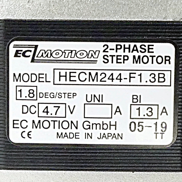 NEMA17 2-Phasen-Schrittmotor 1.8° 0.5Nm Litzen:4 1.3A 2-Wellenenden:5mm  Neu OVP