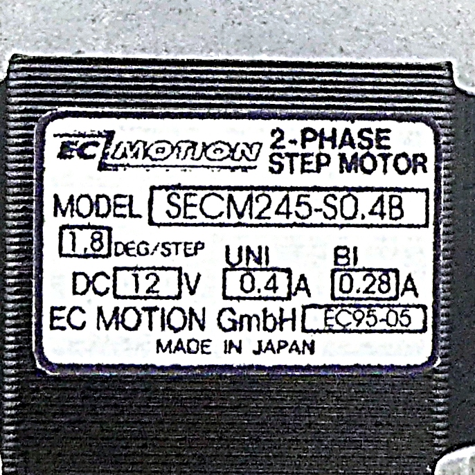 NEMA17 2-phase stepper motor 1.8° 0.32Nm Strands: 6 0.4A 2 shaft ends: 5mm  