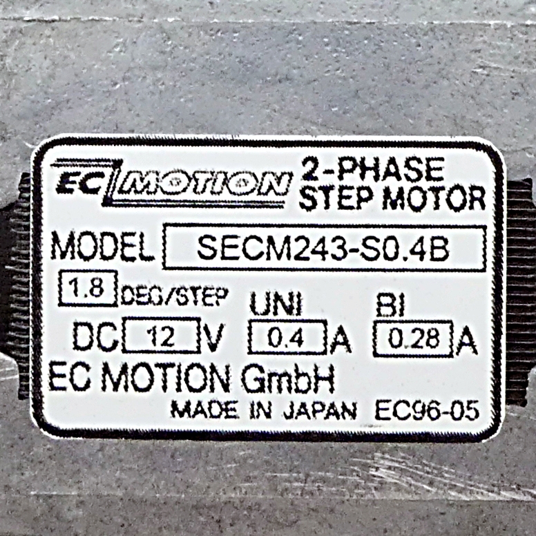 NEMA17 2-phase stepper motor 1.8° 0.16Nm Strands: 6 0.4A 2 shaft ends: 5mm  