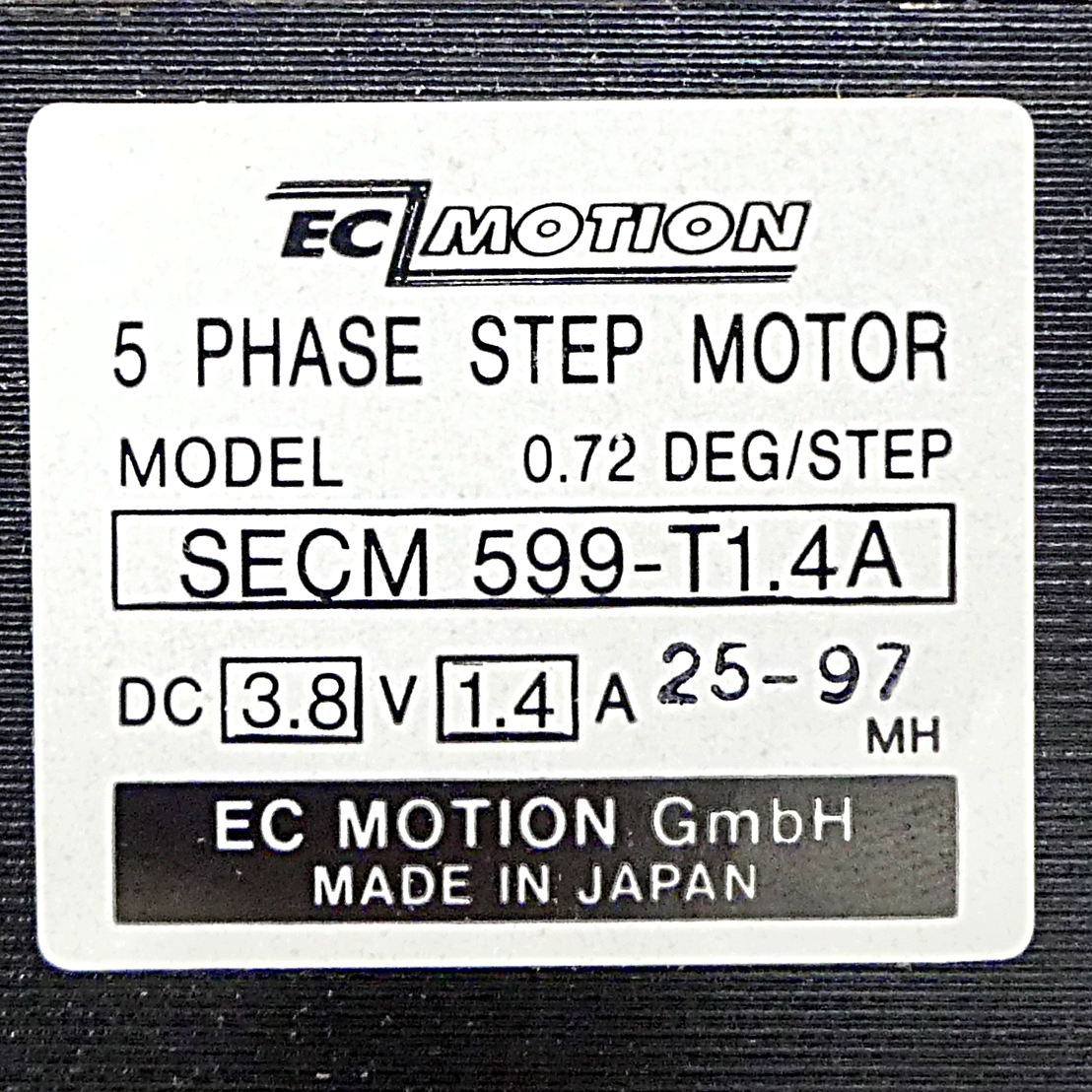 SIZE90 5-phase stepper motor 0.72° 4.1Nm Strands: 10 1.4A Front shaft: 12mm  