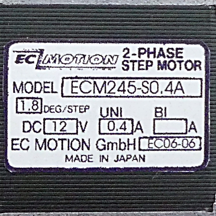 NEMA17 2-Phasen-Schrittmotor 1.8° 0.22Nm Litzen:6 0.4A Frontwelle:5mm  Neu OVP