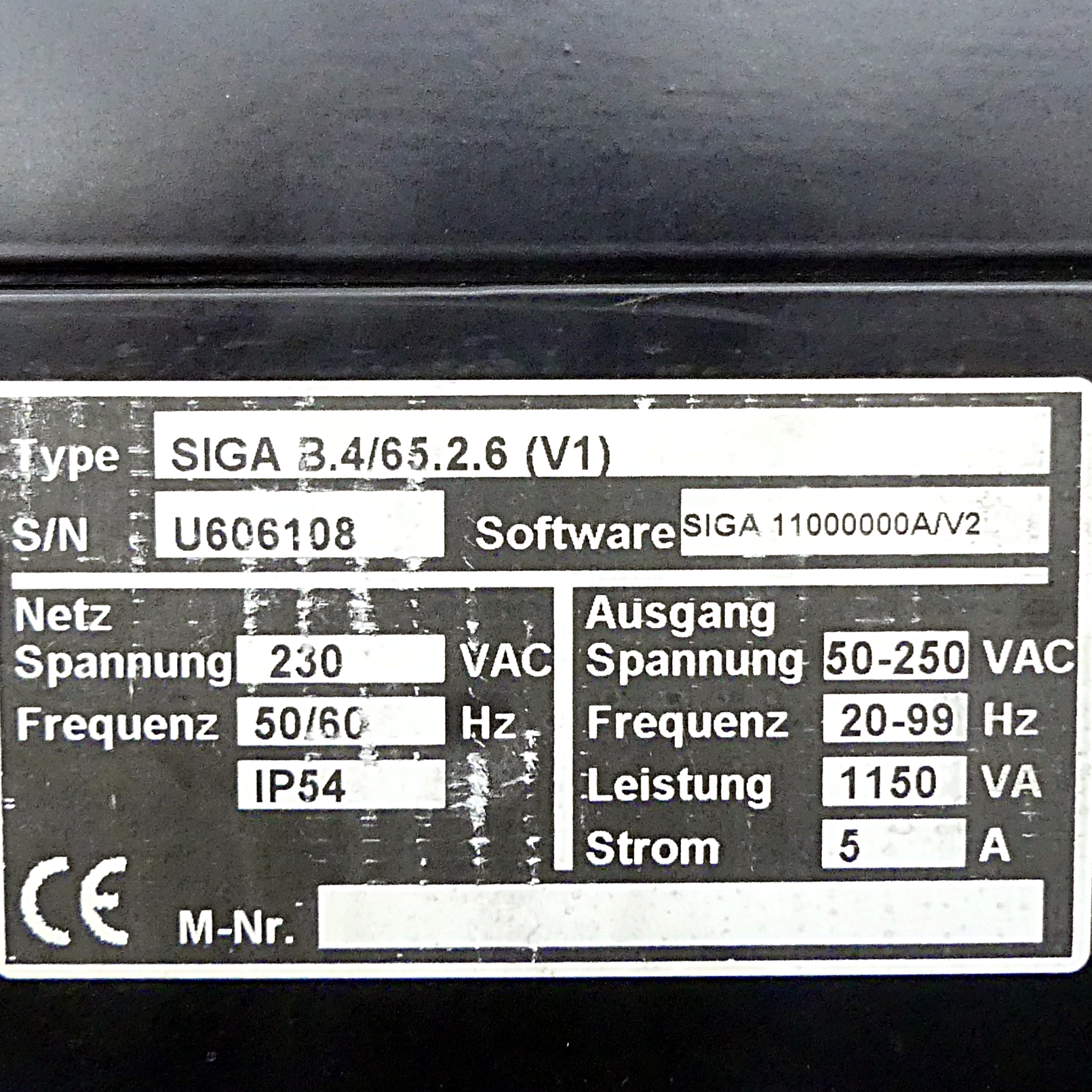 Frequenzregelgerät (WaCo / SIGA)  Gebraucht