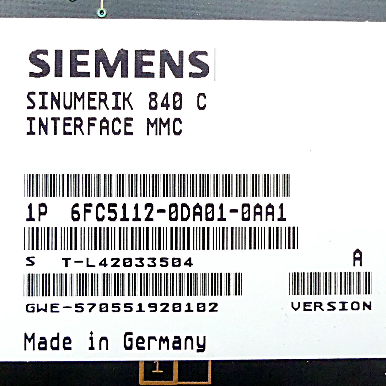 SINUMERIK 840C/840CE Interface MMC  Used