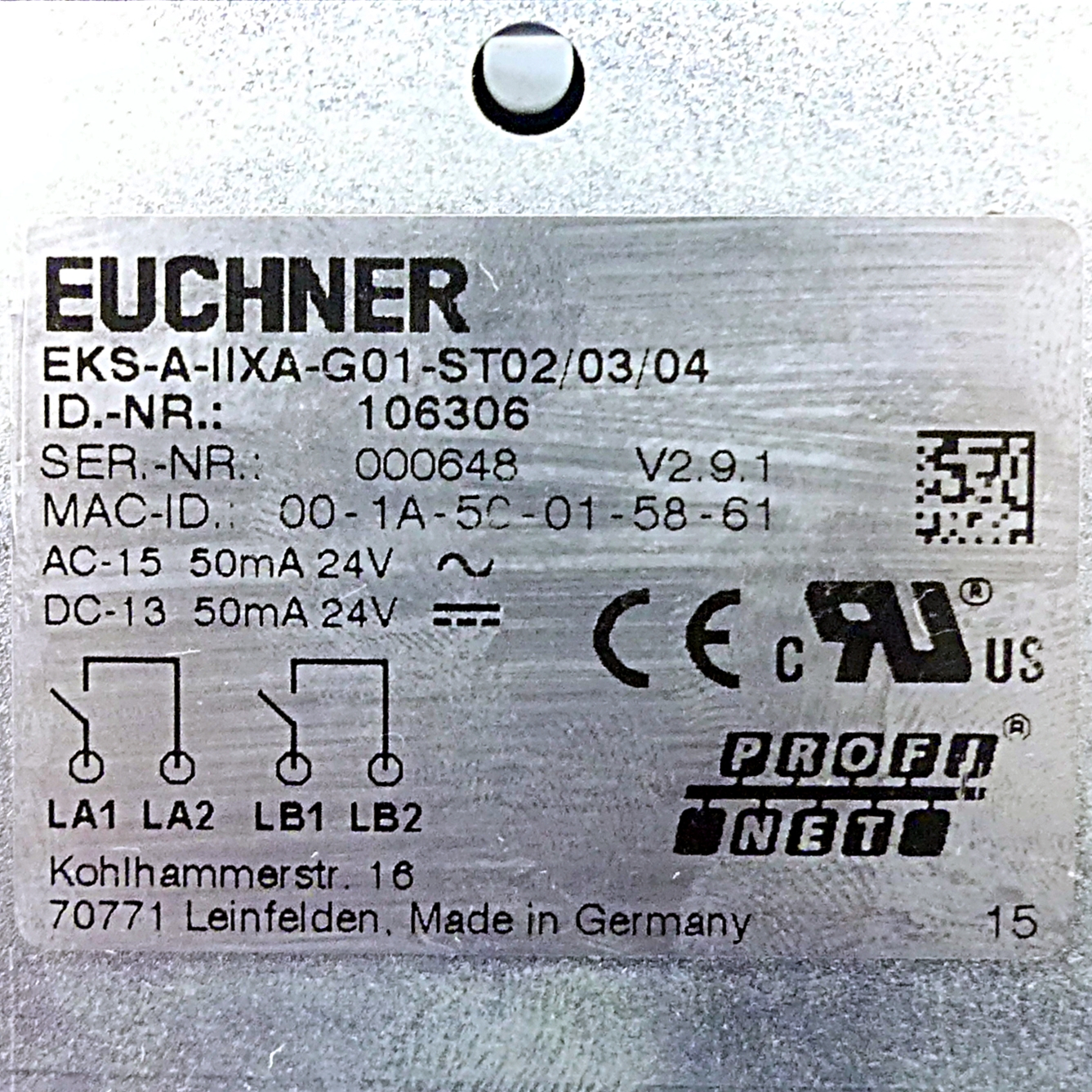 Schlüsselaufnahme mit PROFINET Schnittstelle EKS-A-IIXA-G01-ST02/03/04 Gebraucht