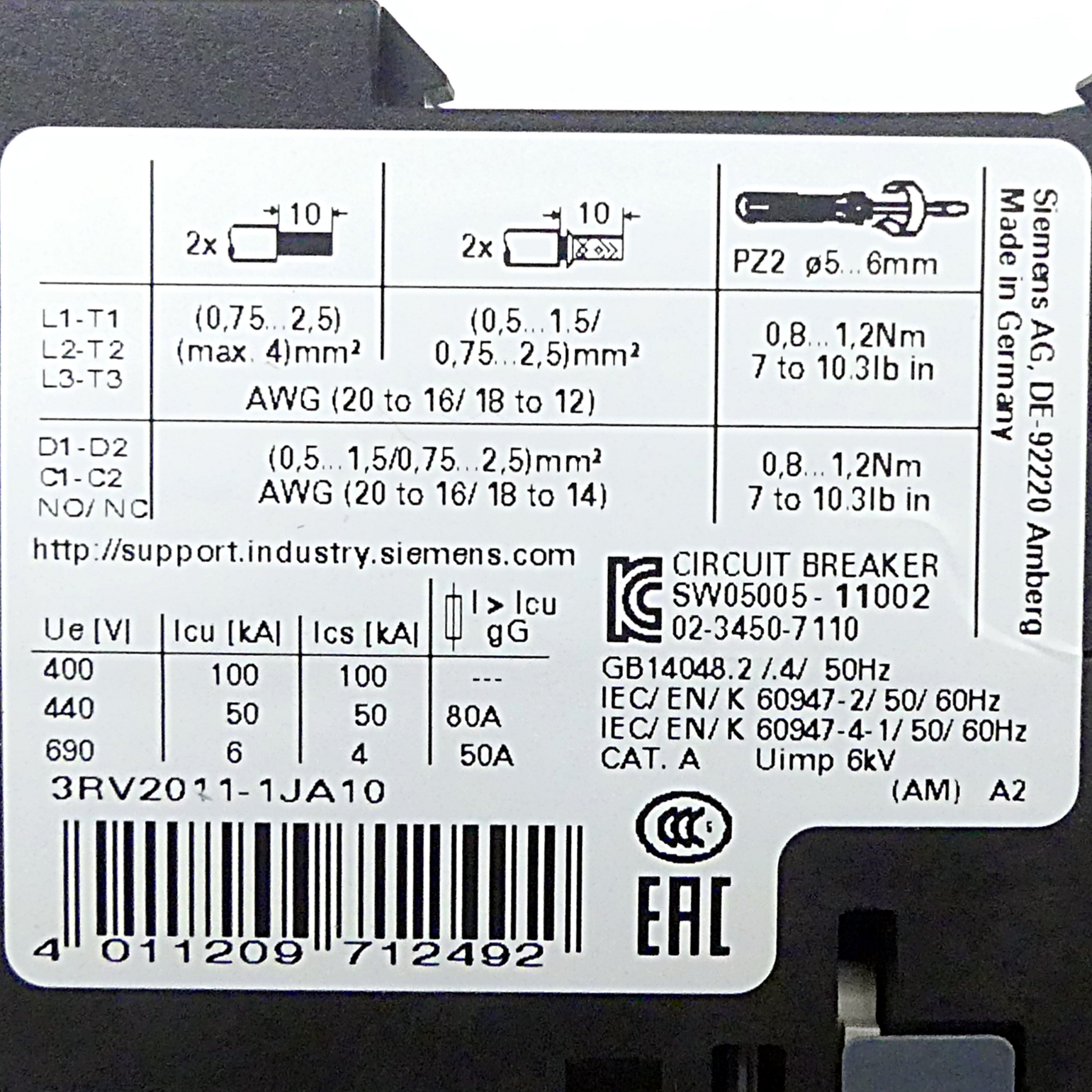 Motor protection switch Sirius  