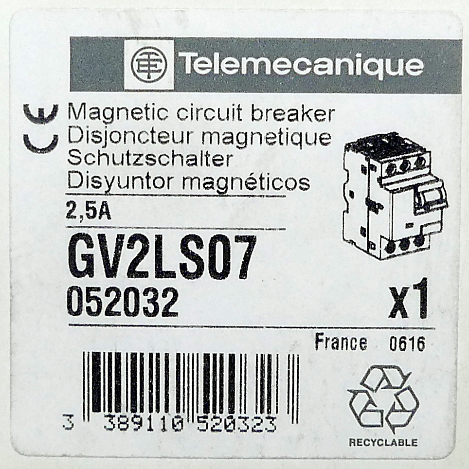 circuit breaker GV2LS07 New FS