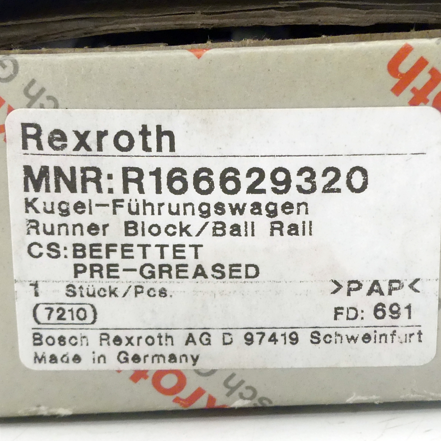 Kugel-Führungswagen  Neu geöffnete OVP