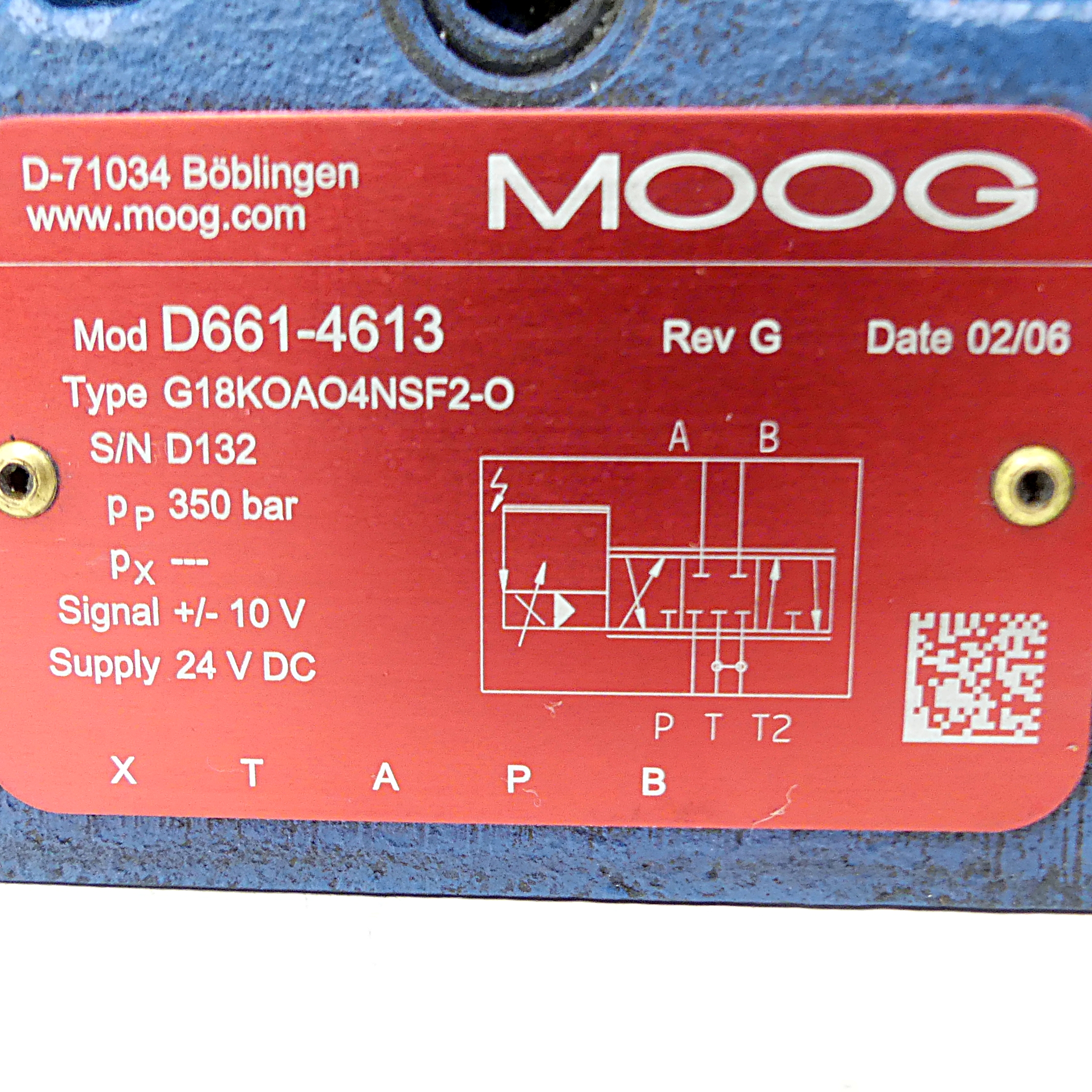 Servoventil G18KOAO4NSF2-O Used