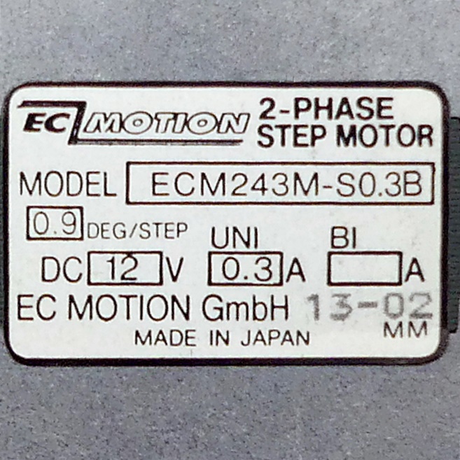 NEMA17 2-Phasen-Schrittmotor 0.9° 0.08Nm Litzen:6 0.3A 2-Wellenenden:5mm  Neu OVP