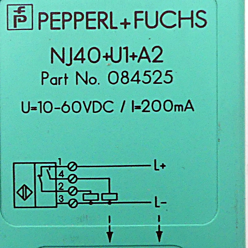Sensor Näherungsschalter induktiv NJ40+U1+A2 Used