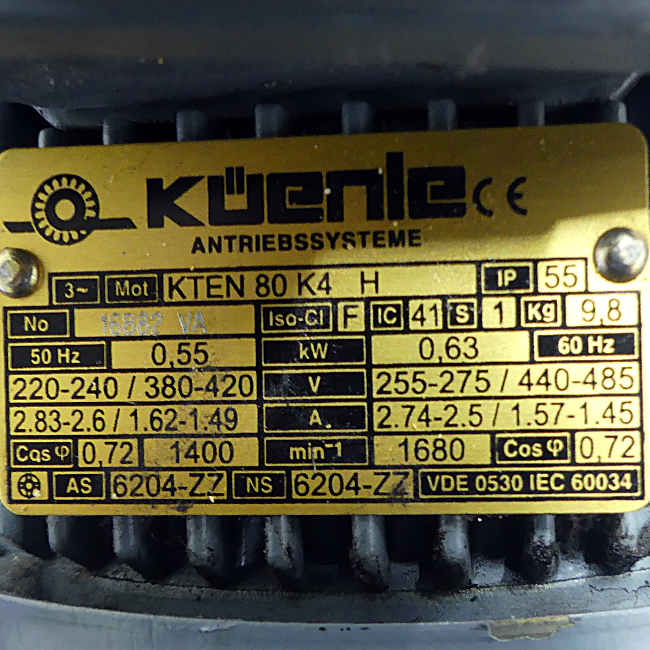 Three-phase motor  Used