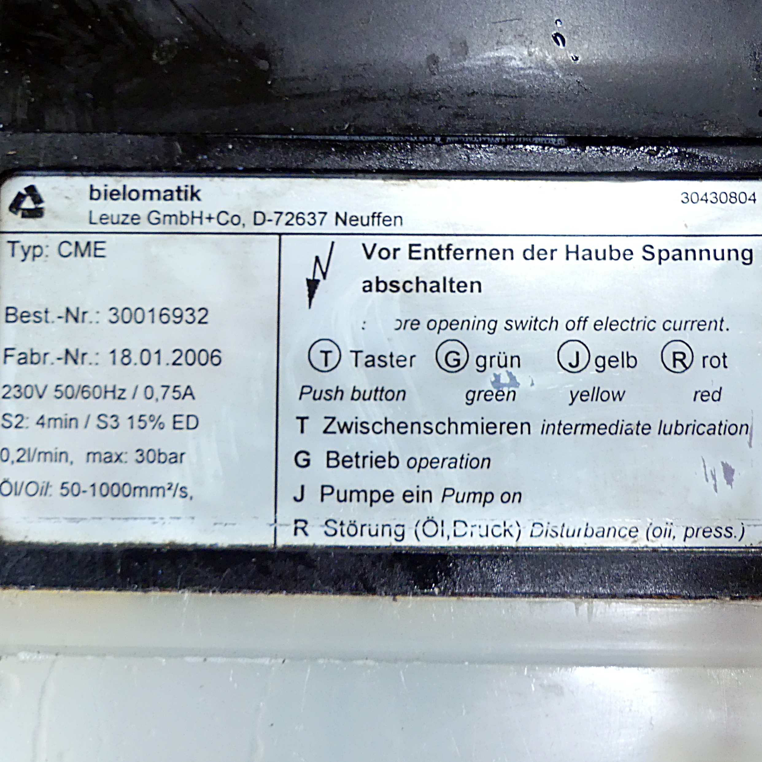 Schmieraggregat  Gebraucht