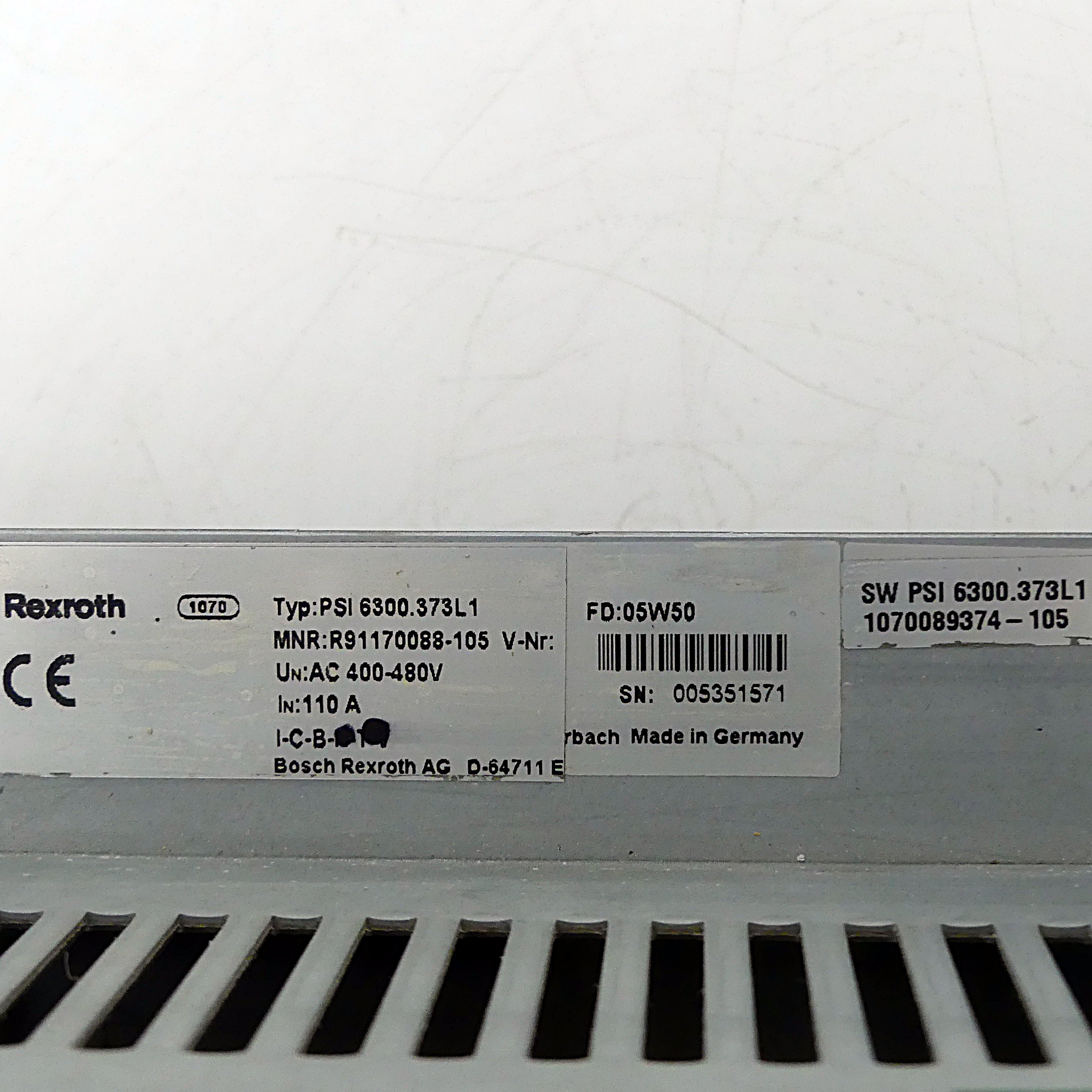 Medium frequency inverter PSI 6300.373L1 Used