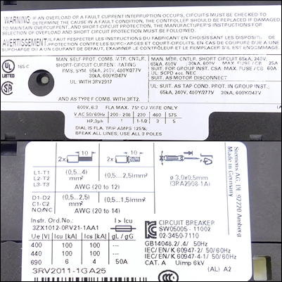 Circuit breaker 3RV2011-1GA25 