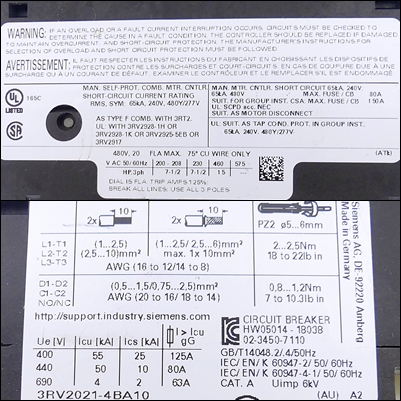 Leistungsschalter 3RV2021-4BA10 