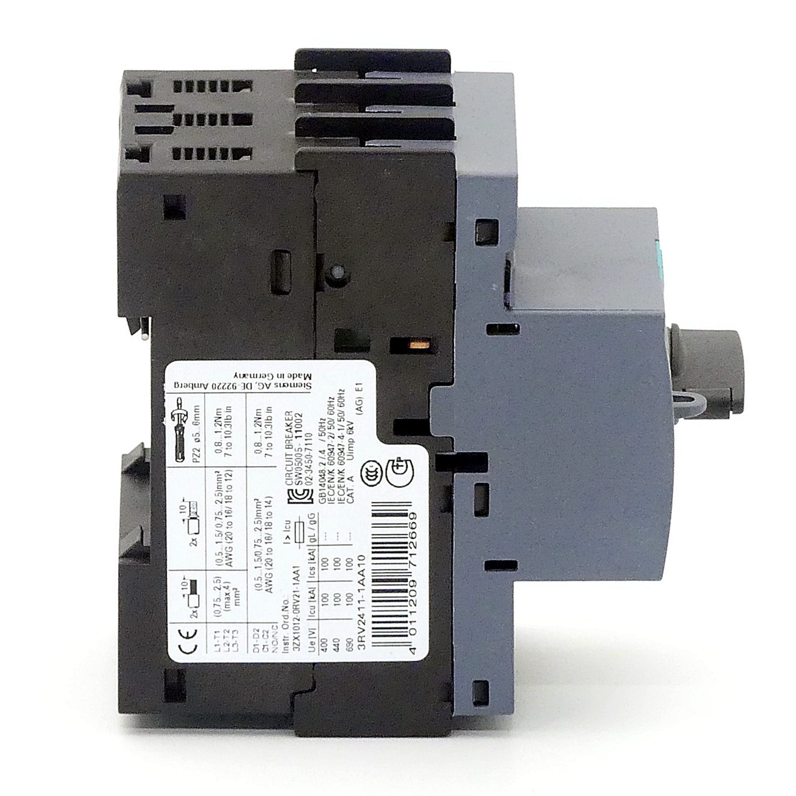 Circuit breaker size S00