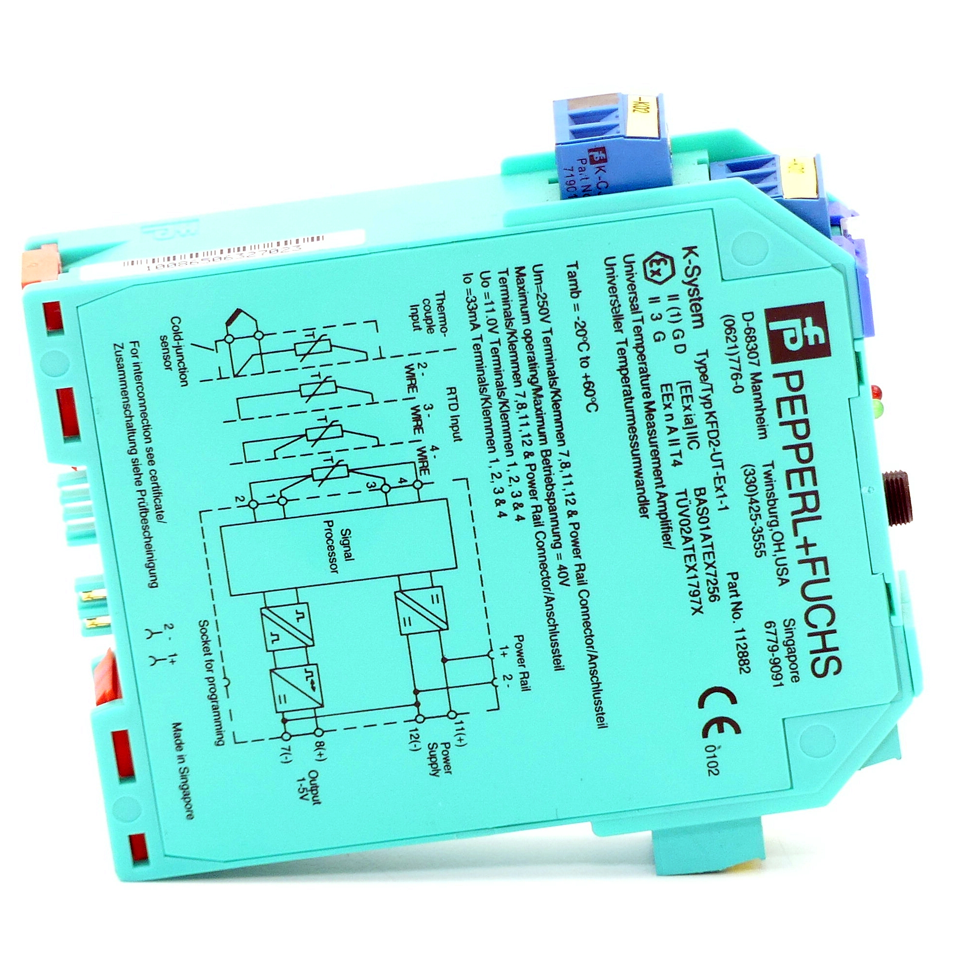 Universal temperature transmitter KFD2-UT-Ex1-1 