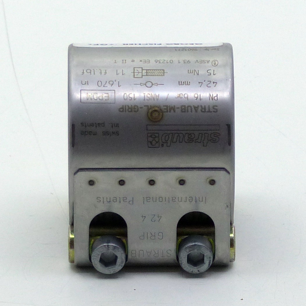 STRAUB-METAL-GRIP EPDM-Dichtung Edelstahlverschluß