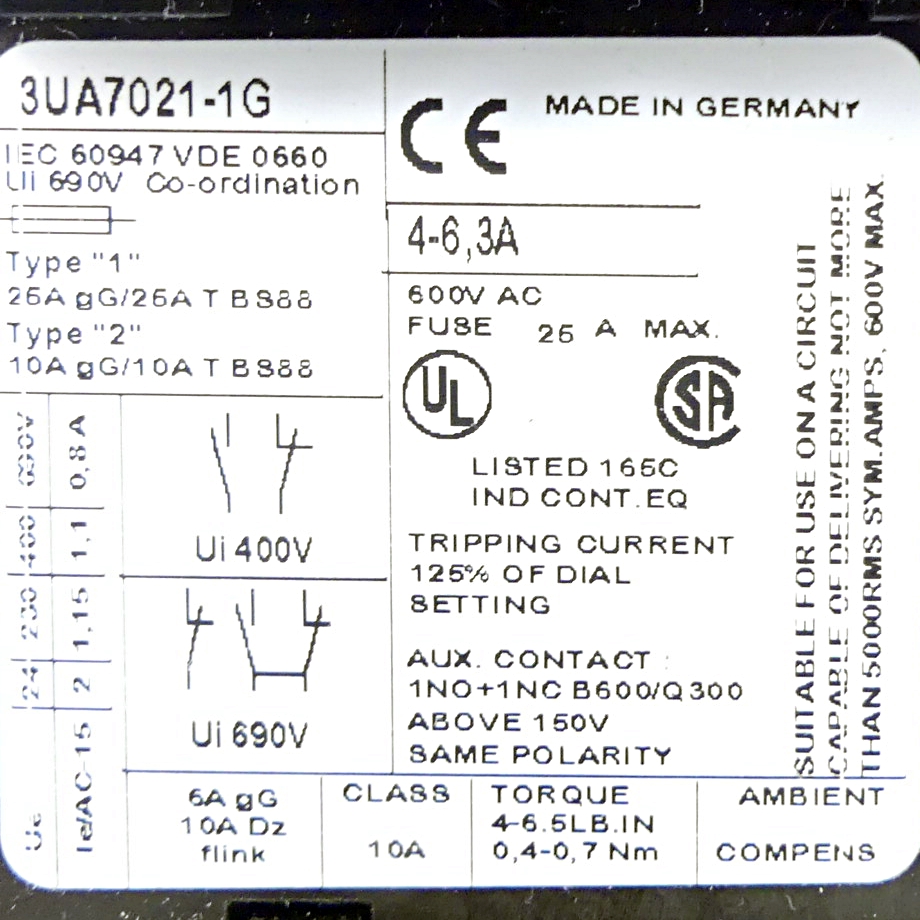 Overload relay 