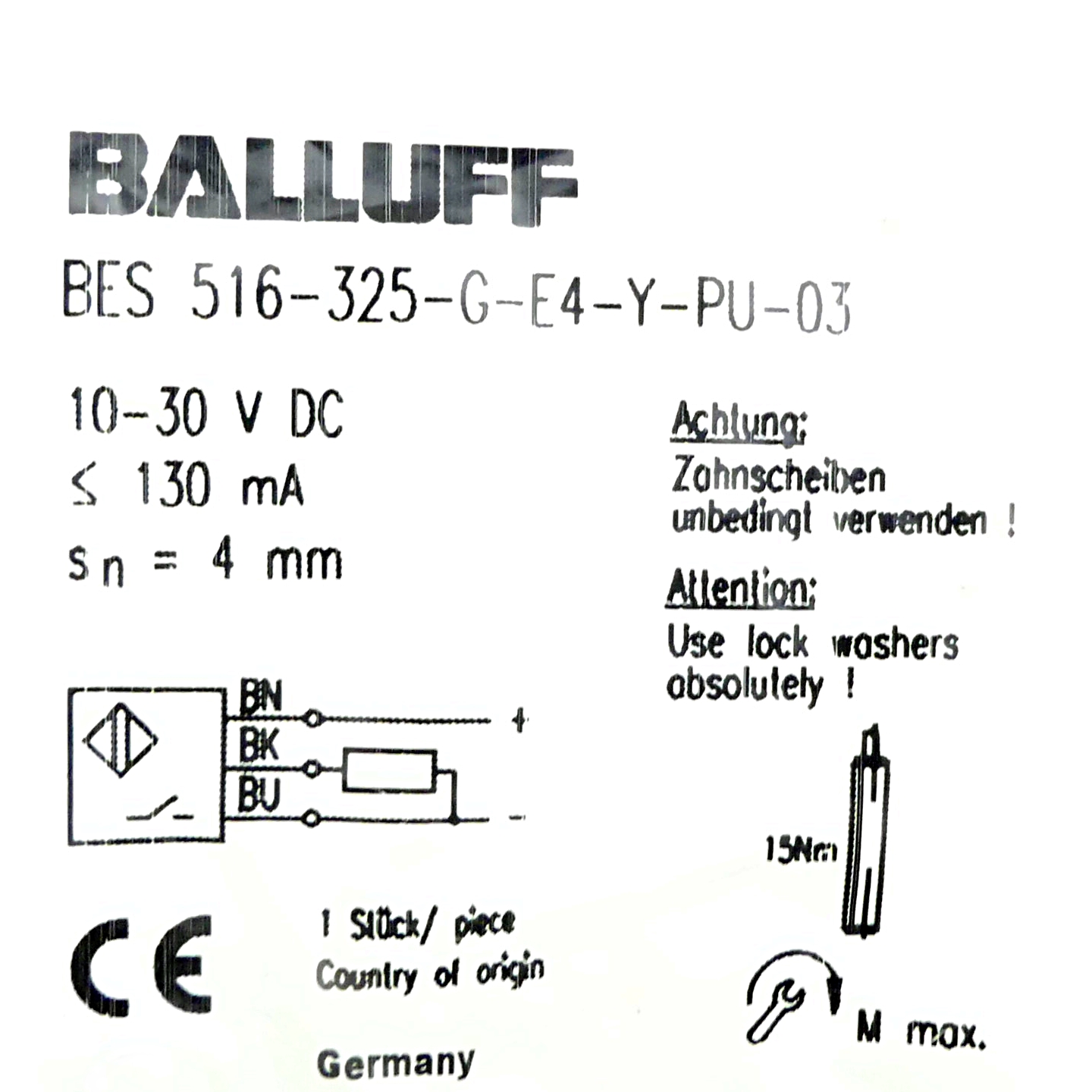 Näherungsschalter BES 516-325-G-E4-Y-PU-03 